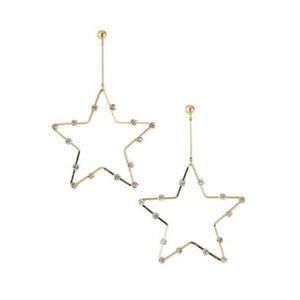 NWT Anthro Natasha Gold Star Drop Earrings